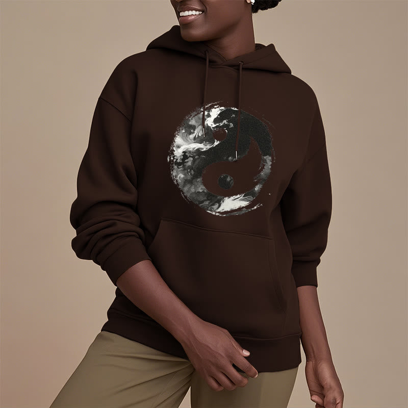 Buddha Stones Yin Yang Fleece Lined Hoodie