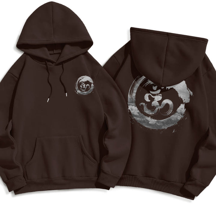 Buddha Stones Om Lotus Fleece Lined Hoodie