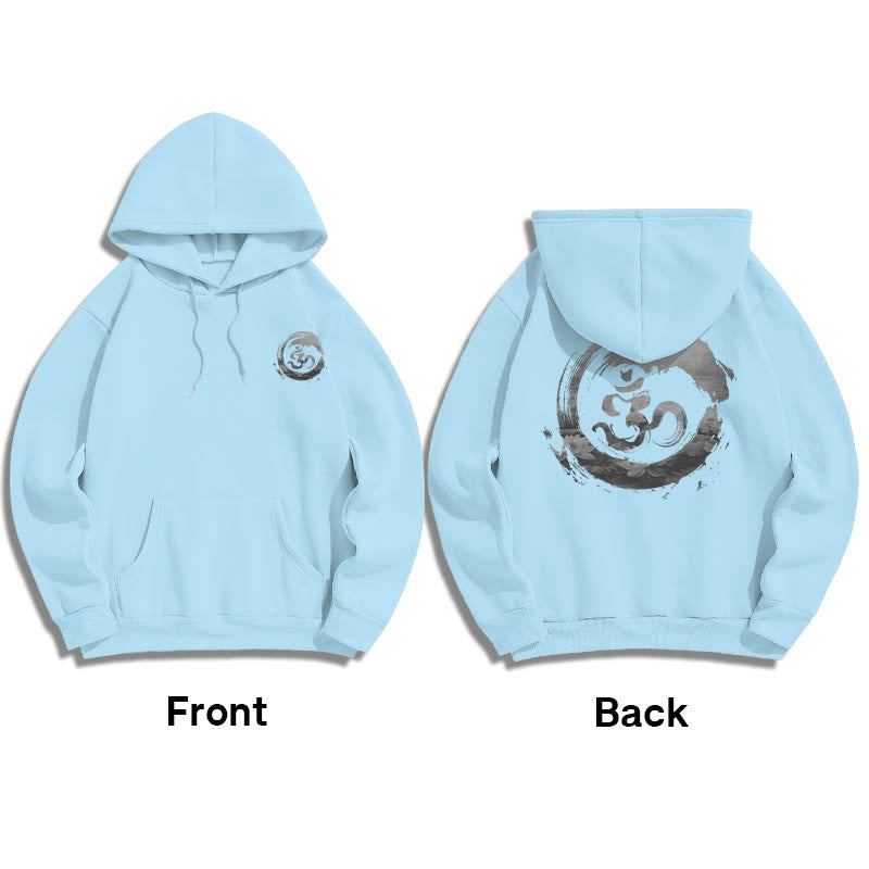 Buddha Stones Om Lotus Fleece Lined Hoodie