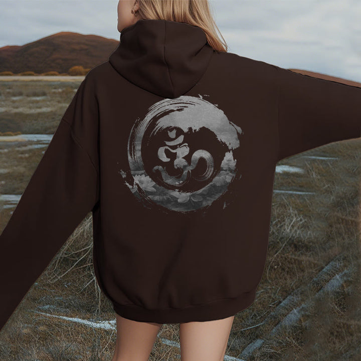 Buddha Stones Om Lotus Fleece Lined Hoodie