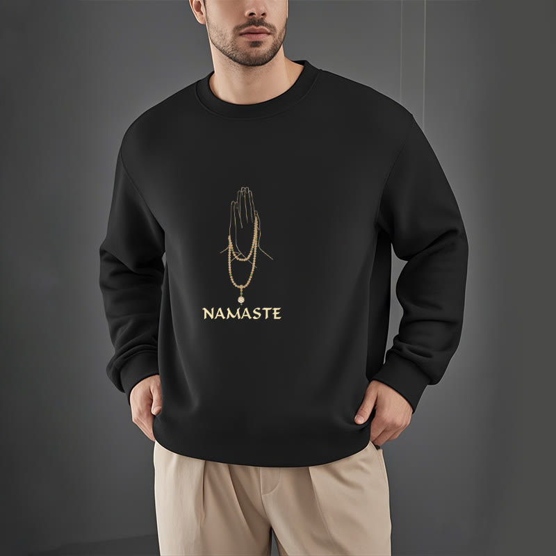 Buddha Stones NAMASTE Fleece Lined Sweatshirt