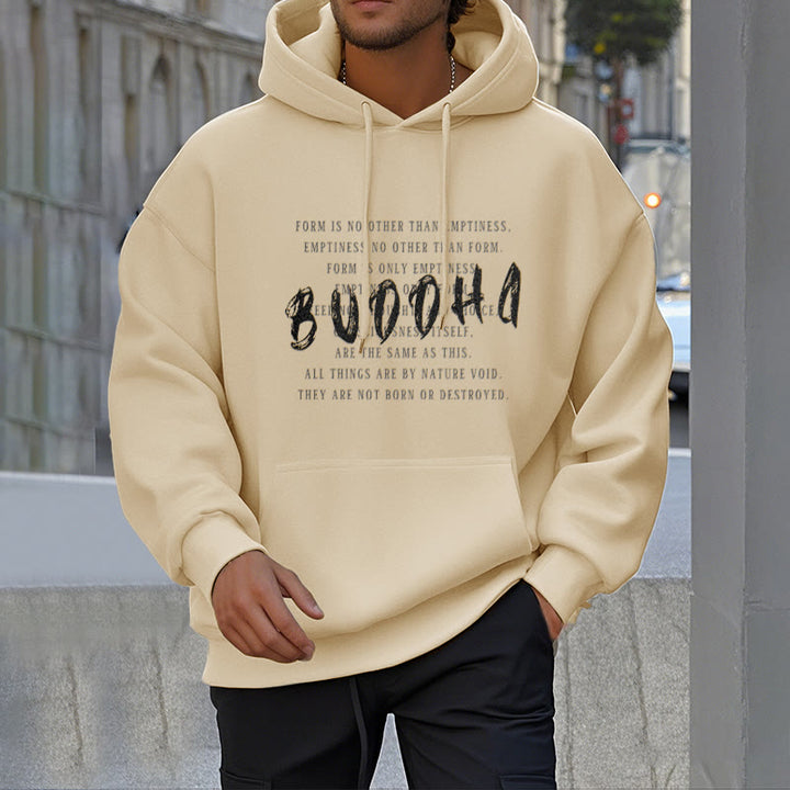 Buddha Stones Form Is No Other Than Emptiness Fleece Lined Polyester Hoodie