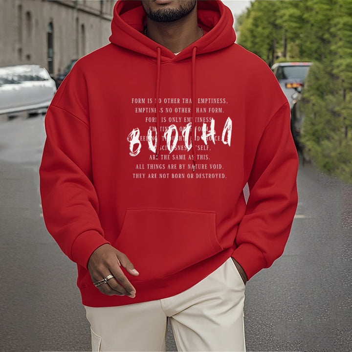 Buddha Stones Form Is No Other Than Emptiness Fleece Lined Polyester Hoodie