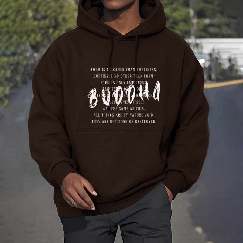 Buddha Stones Form Is No Other Than Emptiness Fleece Lined Polyester Hoodie