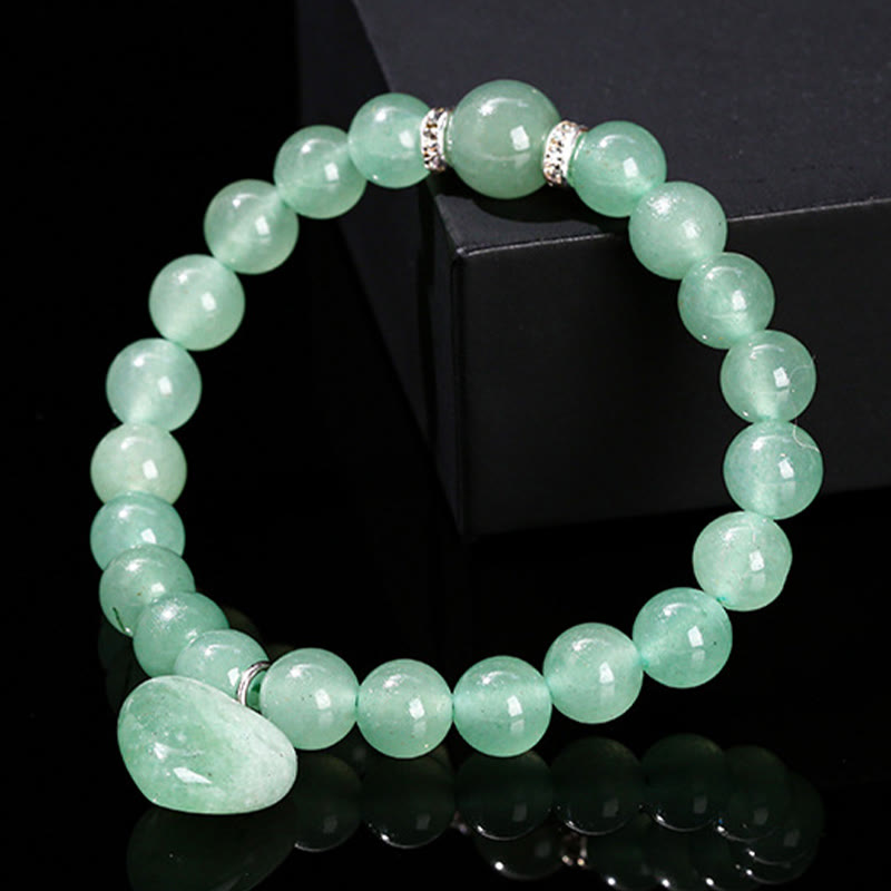 Buddha Stones Various Crystal Green Aventurine Love Heart Balance Bracelet - image 8