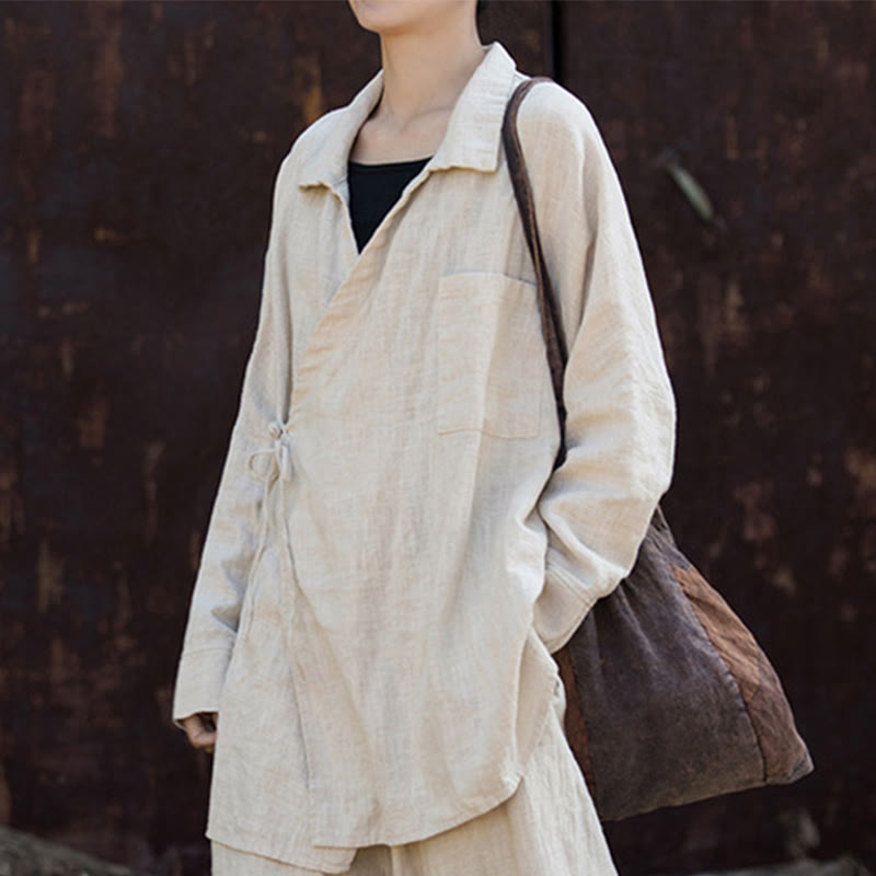 Buddha Stones Meditate Ramie Cotton Clothing - image 15