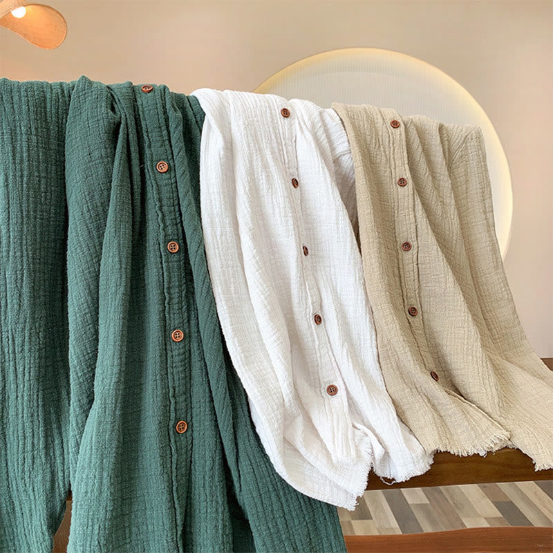 Buddha Stones Literary Artistic Double-Layered Sand Wash Cotton Linen Clothing - image 37