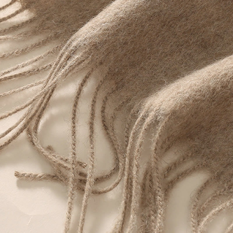 Buddha Stones Wool Shawl Begonia Embroidery Tassel Winter Cozy Travel Scarf Wrap - image 3