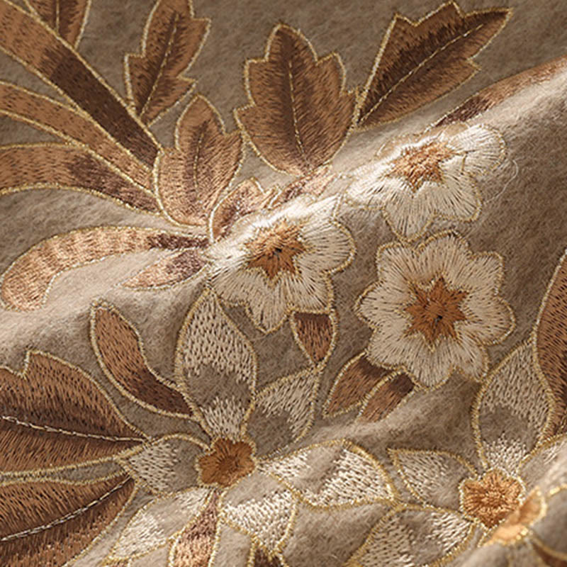 Buddha Stones Wool Shawl Begonia Embroidery Tassel Winter Cozy Travel Scarf Wrap - image 4