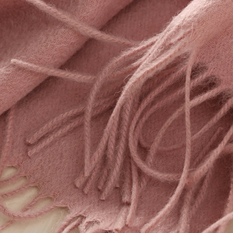 Buddha Stones Wool Shawl Lotus Embroidery Tassel Winter Cozy Travel Scarf Wrap - image 9