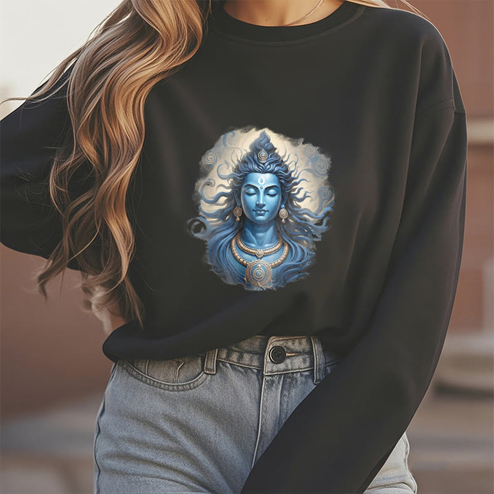 Buddha Stones OM NAMAH SHIVAYA Buddha Fleece Lined Polyester Sweatshirt