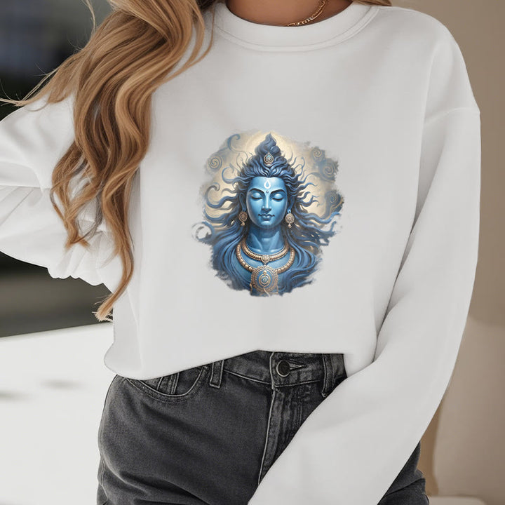 Buddha Stones OM NAMAH SHIVAYA Buddha Fleece Lined Polyester Sweatshirt