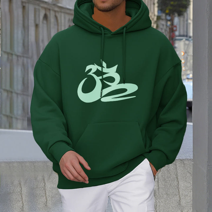 Buddha Stones OM Fleece Lined Polyester Hoodie