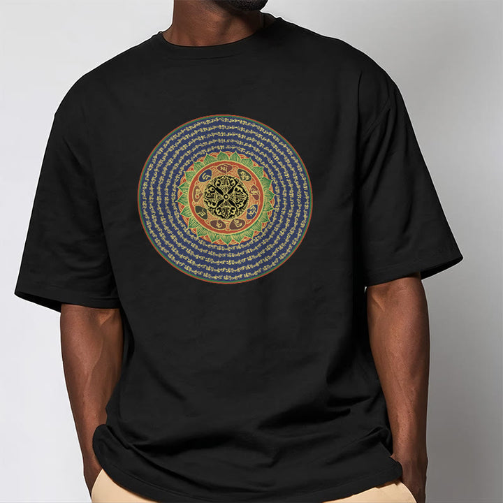 Buddha Stones 108 Om Mani Padme Hum Mantra Sanskrit Tee T-shirt - image 8