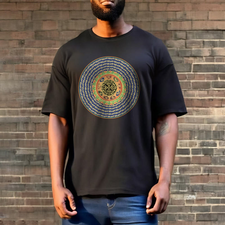 Buddha Stones 108 Om Mani Padme Hum Mantra Sanskrit Tee T-shirt - image 9