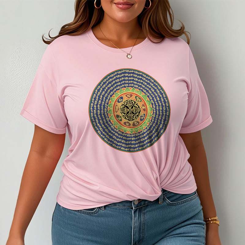 Buddha Stones 108 Om Mani Padme Hum Mantra Sanskrit Tee T-shirt - image 14