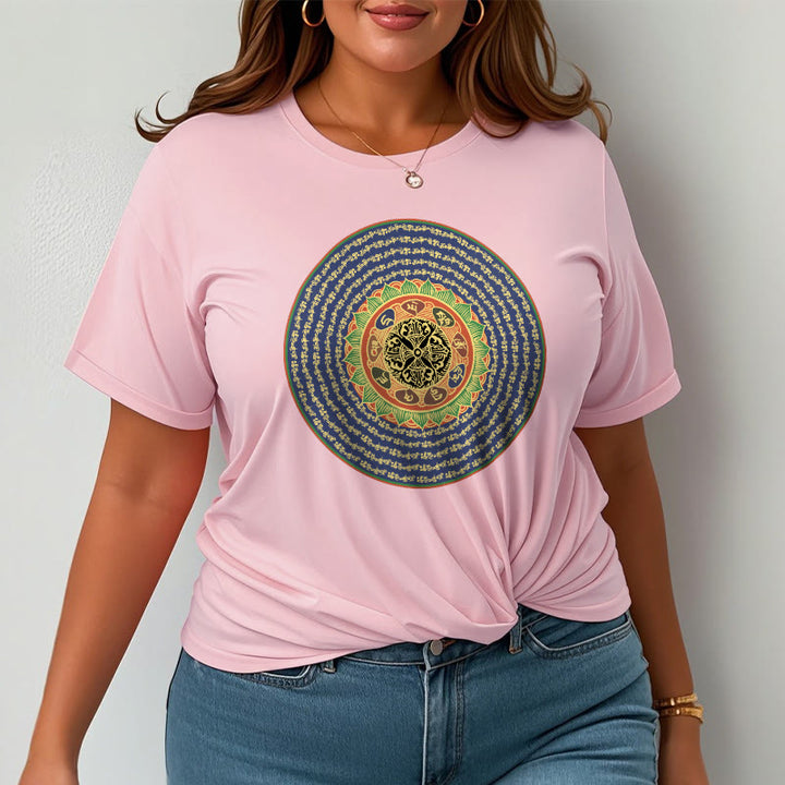 Buddha Stones 108 Om Mani Padme Hum Mantra Sanskrit Tee T-shirt - image 14