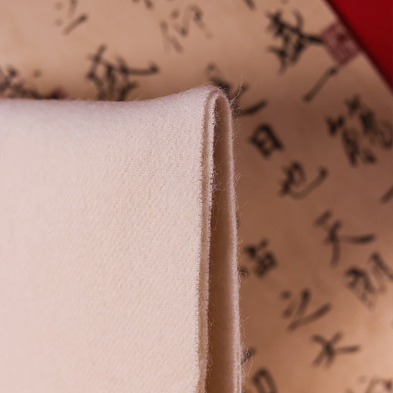 Buddha Stones Wool Shawl Yulan Magnolia Embroidery Tassel Winter Cozy Travel Scarf Wrap - image 3