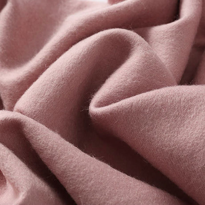 Buddha Stones Wool Shawl Red Peony Embroidery Tassel Winter Cozy Travel Scarf Wrap - image 5