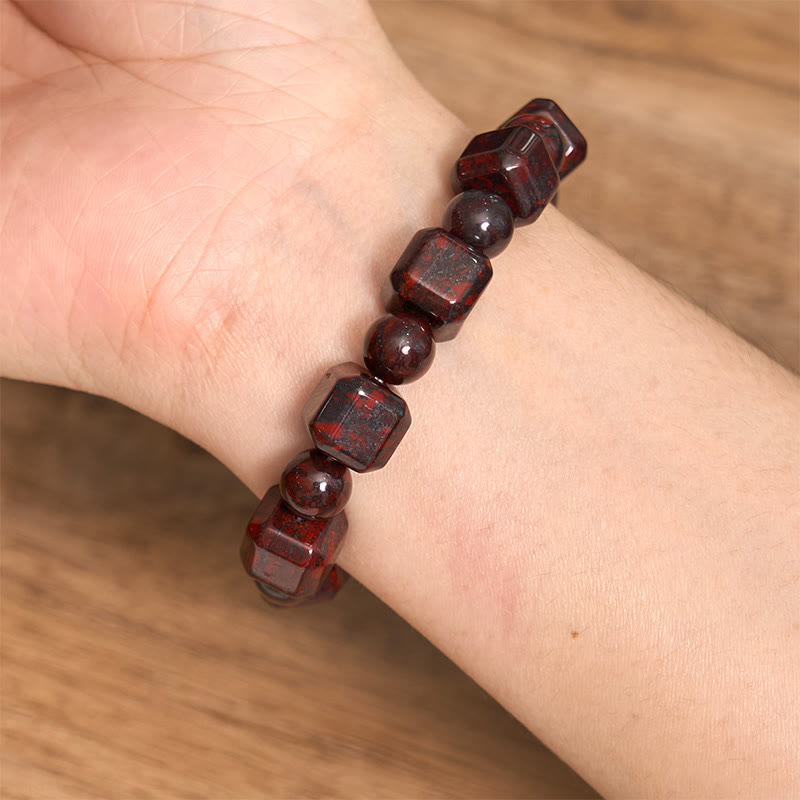 Buddha Stones Bloodstone Strength Bracelet