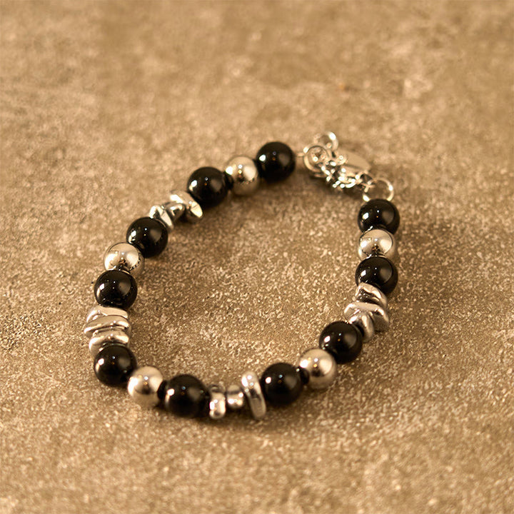 Buddha Stones Black Onyx Fortune Bracelet