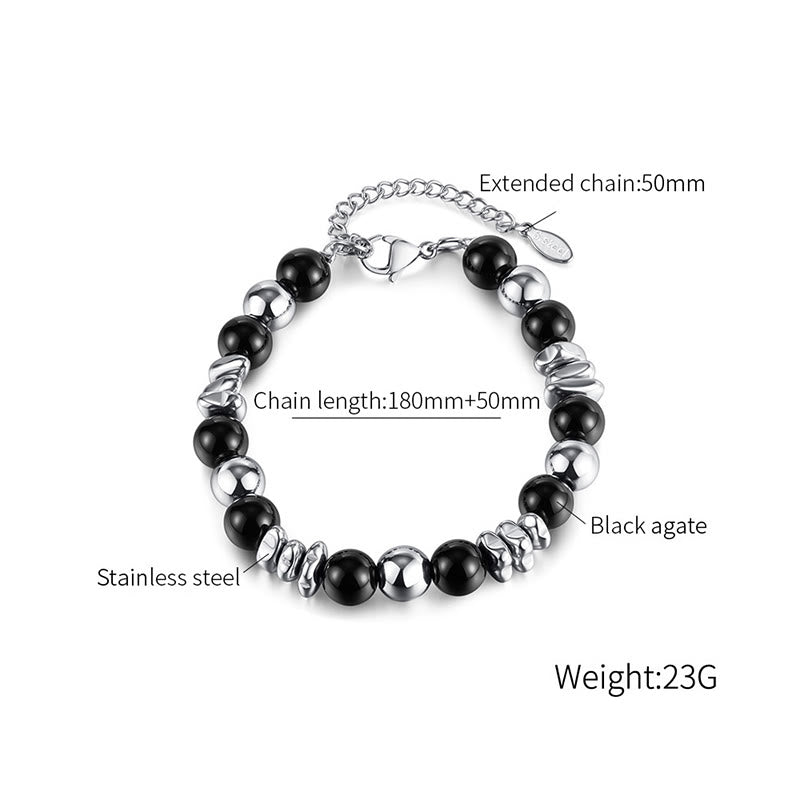 Buddha Stones Black Onyx Fortune Bracelet