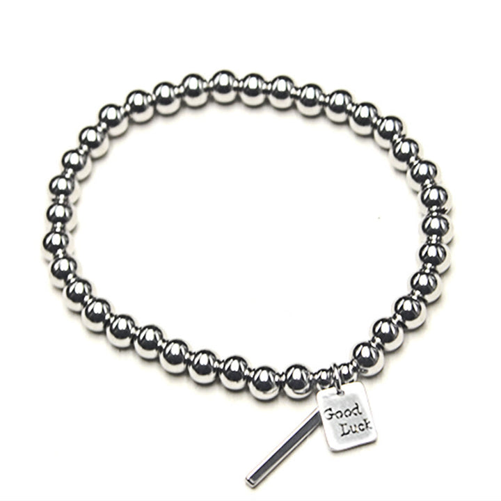 Buddha Stones Titanium Steel Good Luck Balance Bracelet