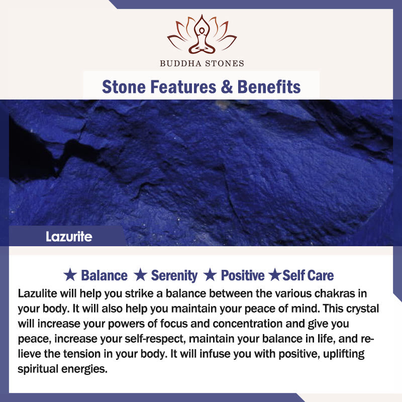 Buddha Stones 4mm Ultra-thin Lazurite Beads Self Care Bracelet