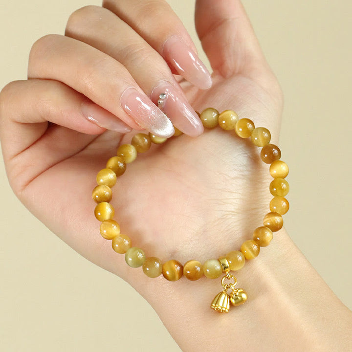 Buddha Stones Tiger Eye Fu Character Bamboo Koi Fish Lotus Om Mani Padme Hum Protection Bracelet