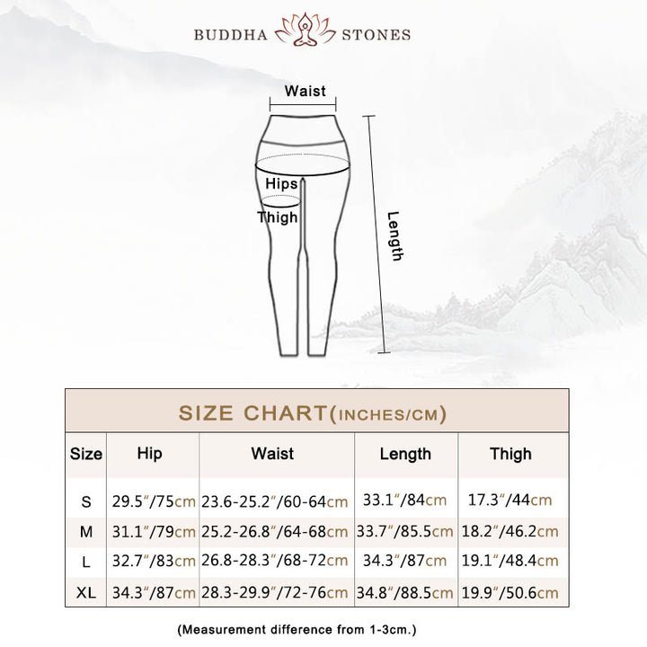 Buddha Stones Multicolored Print Flowers Pants Sports Exercise Fitness High Waist Leggings Women's Yoga Pants - image 5
