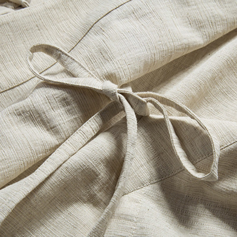 Buddha Stones Fall Chinese Hanfu Cotton Linen Men Jacket Clothing - image 13