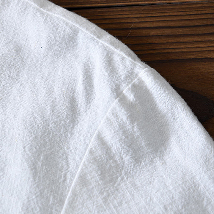 Buddha Stones Frog-Button Chinese Tang Suit Cotton Linen Men Jacket Shirt With Pockets - image 10