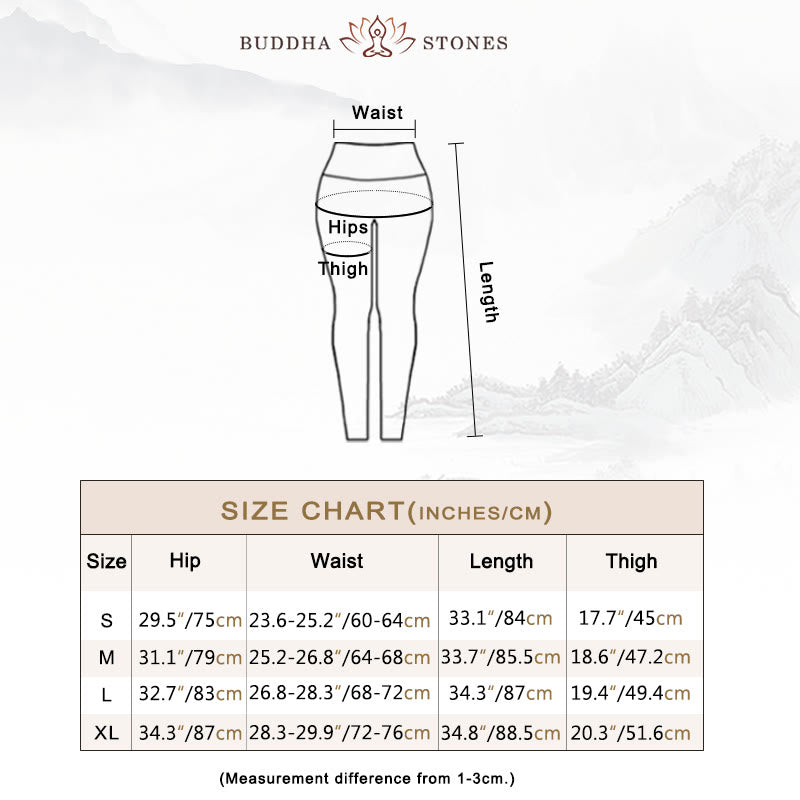 Buddha Stones Flowers Leaves Birds Pants Sports Fitness Yoga Leggings Women's Yoga Pants - image 6