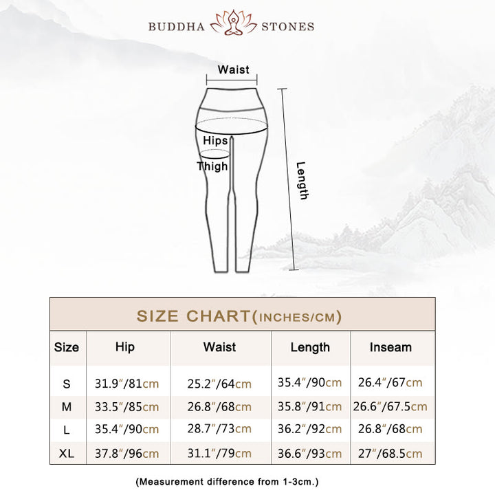 Buddha Stones Flowers Leaves Dandelions Pineapples Print Sports Fitness High Waist Leggings Women's Yoga Pants - image 6