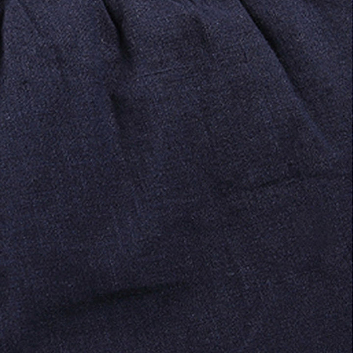 Buddha Stones Winter Men's Fleece Lined Drawstring Linen Pants With Pockets - image 6