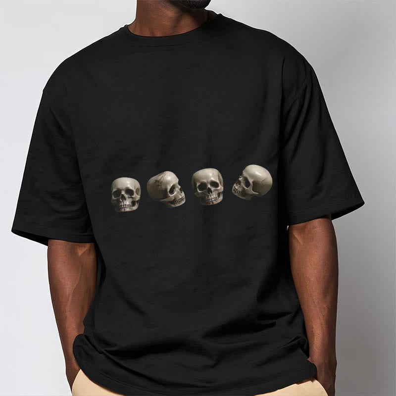 Buddha Stones Tibetan The Lord Of The Corpse Forest Skulls Pattern Tee T-shirt - image 2