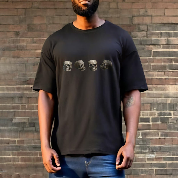 Buddha Stones Tibetan The Lord Of The Corpse Forest Skulls Pattern Tee T-shirt - image 3