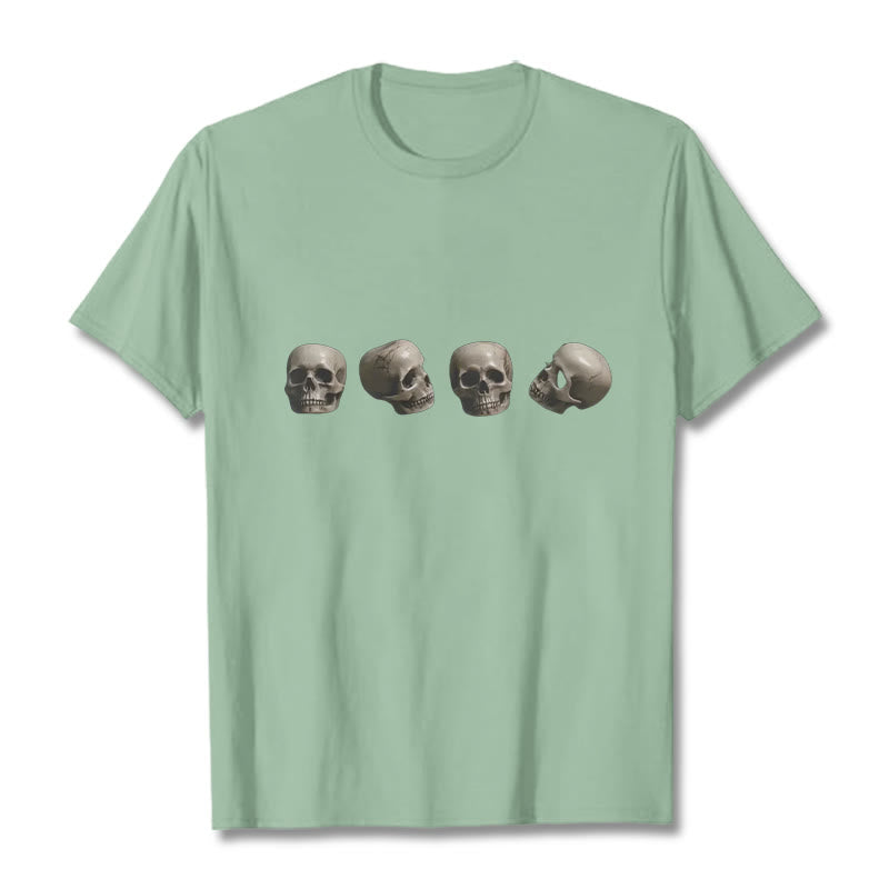 Buddha Stones Tibetan The Lord Of The Corpse Forest Skulls Pattern Tee T-shirt - Pale Green - 2XL - image 15