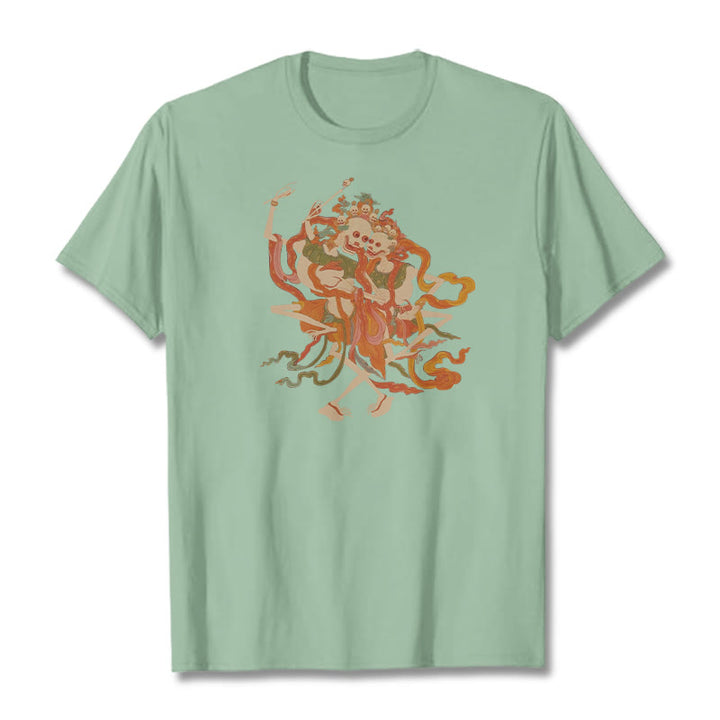 Buddha Stones Tibetan Colorful The Lord Of The Corpse Forest Pattern Tee T-shirt