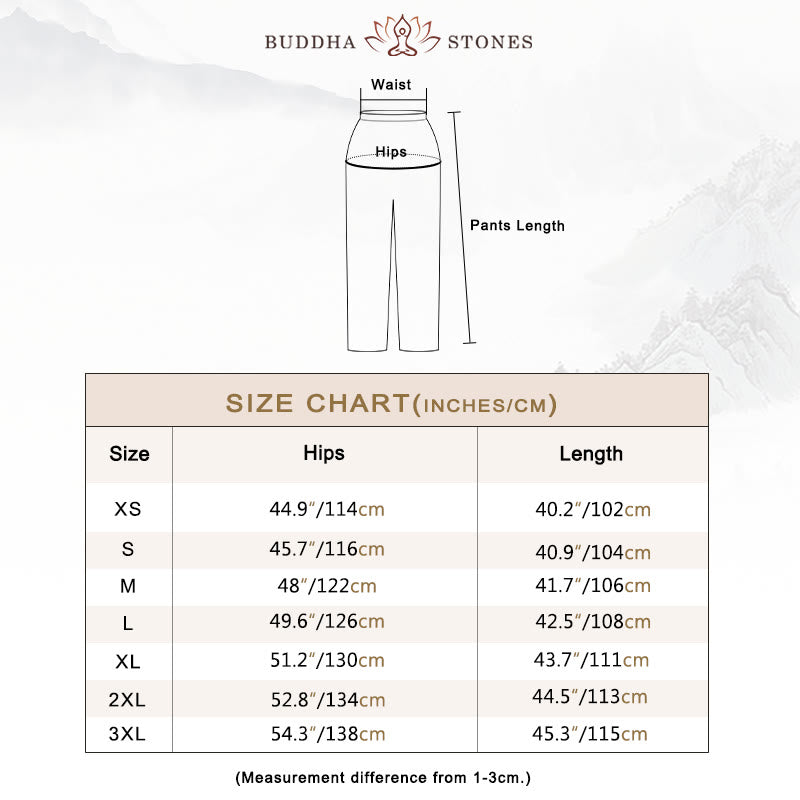 Buddha Stones Summer Elastic Waist Tai Chi Qigong Practice Cotton Linen Unisex Pants - image 6