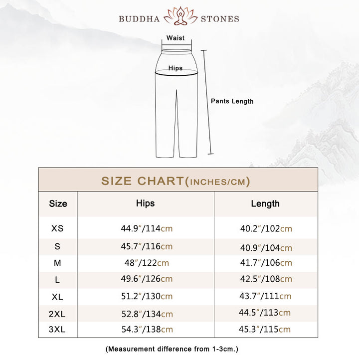 Buddha Stones Summer Elastic Waist Tai Chi Qigong Practice Cotton Linen Unisex Pants - image 6