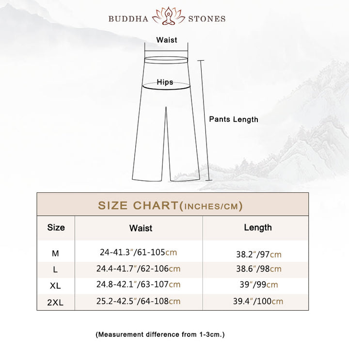 Buddha Stones Hanfu Style Midi Dress Wide Leg Pants Meditation Zen Practice Yoga Dance Clothing - image 6