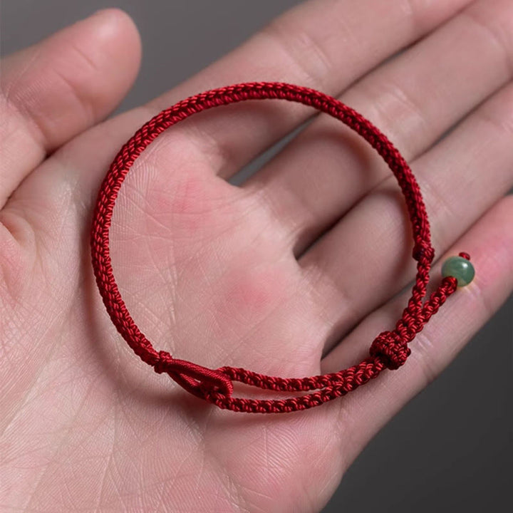 Buddha Stones Red String Jade Connection Bracelet