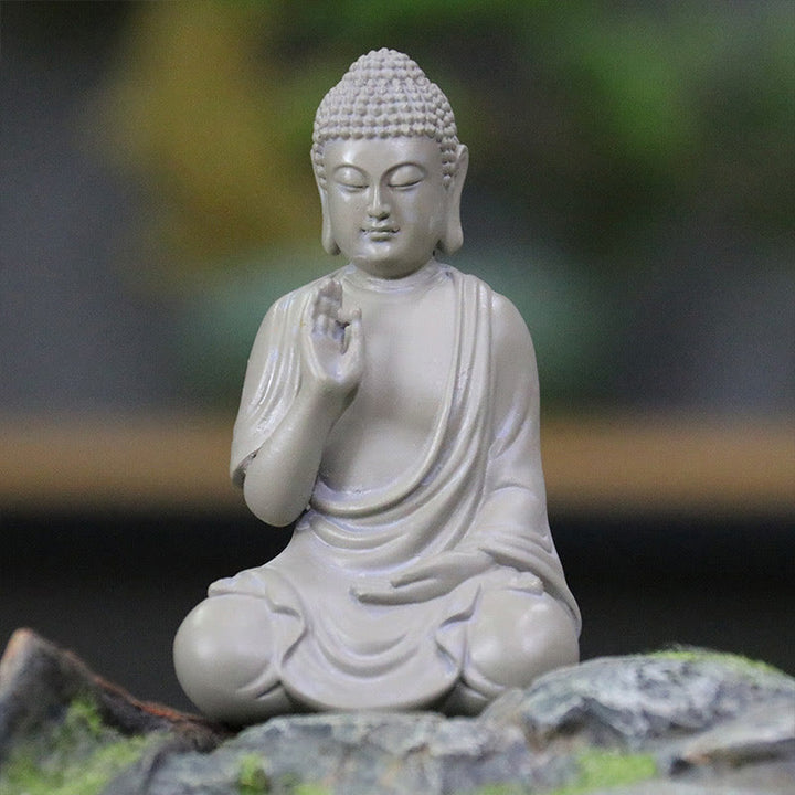 Buddha Stones Small Meditation Prayer Resin Buddha Statue Compassion Home Desk Decoration - image 13