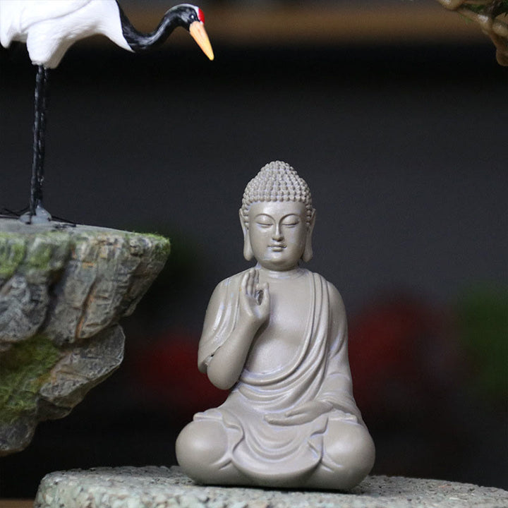 Buddha Stones Small Meditation Prayer Resin Buddha Statue Compassion Home Desk Decoration - image 15