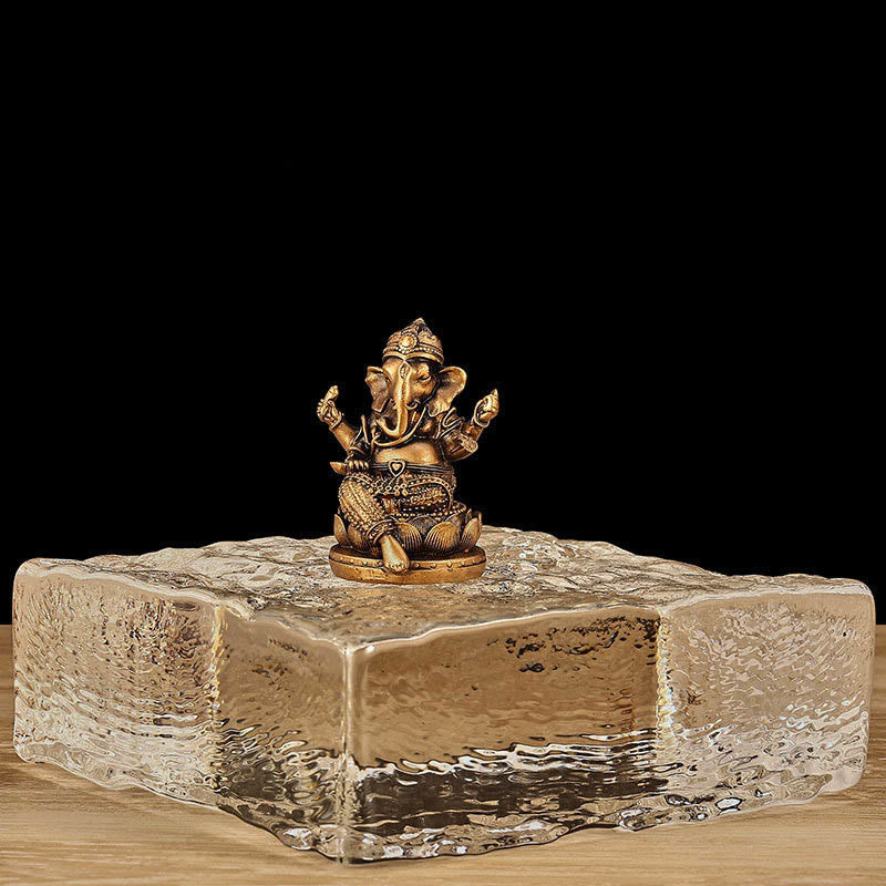 Buddha Stones Mini Small Ganesh Ganpati Elephant Meditation Statue Reflection Home Resin Decoration - Bronze Ganesh - Mini Small 4.5*4*6cm - image 13