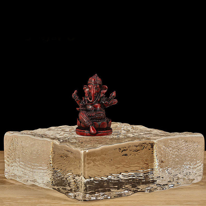 Buddha Stones Mini Small Ganesh Ganpati Elephant Meditation Statue Reflection Home Resin Decoration