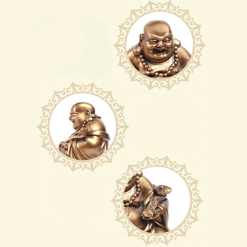 Buddha Stones Laughing Buddha Feng Shui Frog Toad Copper Coins Attract Wealth Resin Statue Home Decoration - image 19