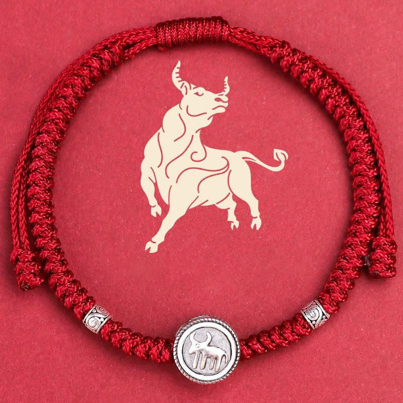 Buddha Stones 12 Chinese Zodiac Lucky Red String Bracelet