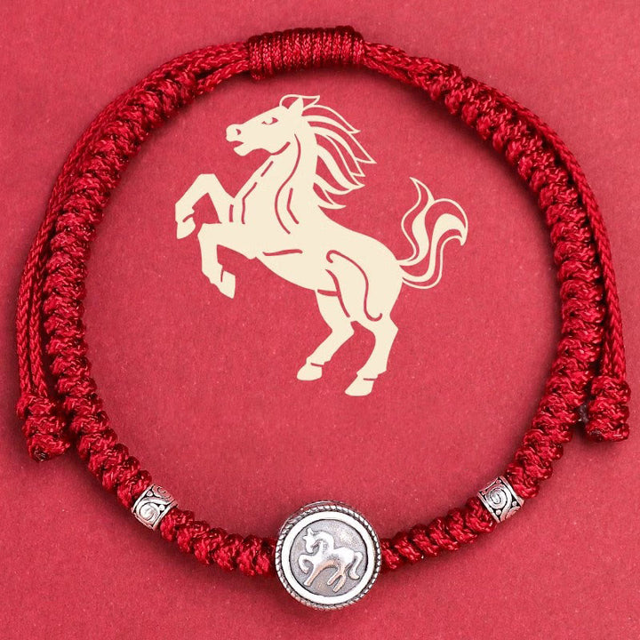 Buddha Stones 12 Chinese Zodiac Lucky Red String Bracelet